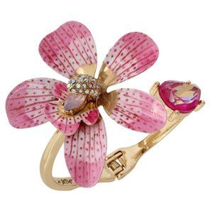 Betsey Johnson Large ORCHID BRACELET NWT